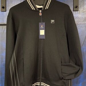 Fila Black and White Striped Jacket